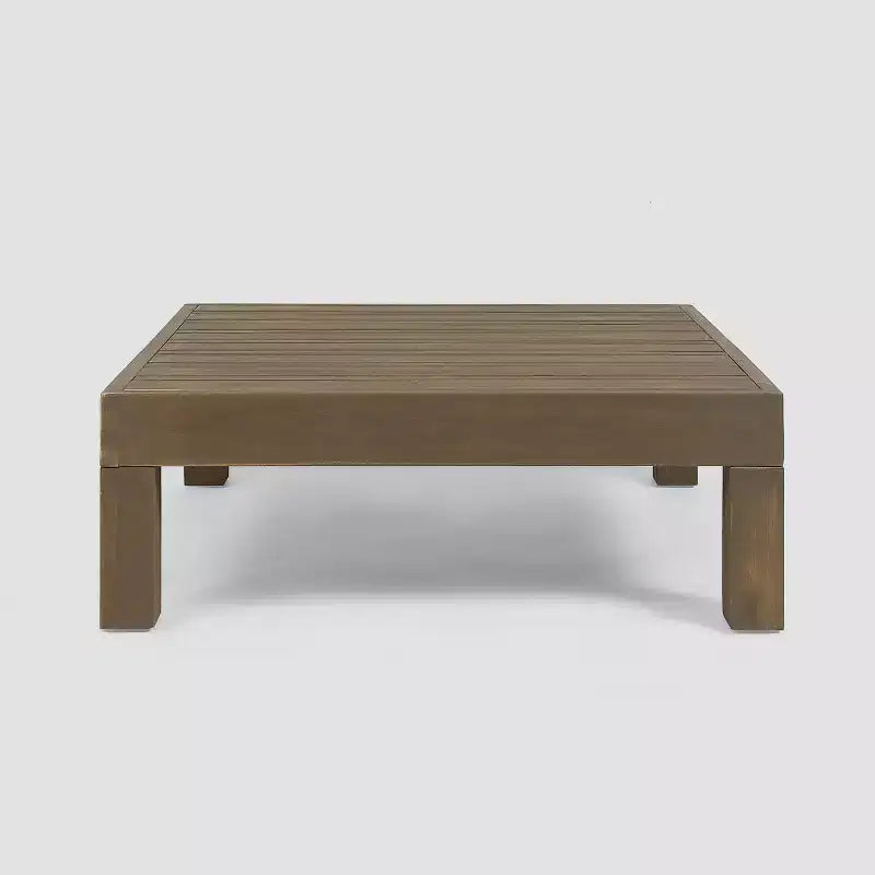 Canapé d'angle et table Brava 9 pièces en acacia - Gris/Gris foncé - Christopher Knight Home