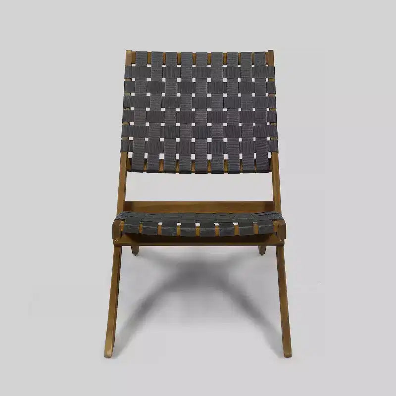 Ensemble de conversation pliable Huntsville 3 pièces en bois d'acacia – Patine marron/Gris – Christopher Knight Home