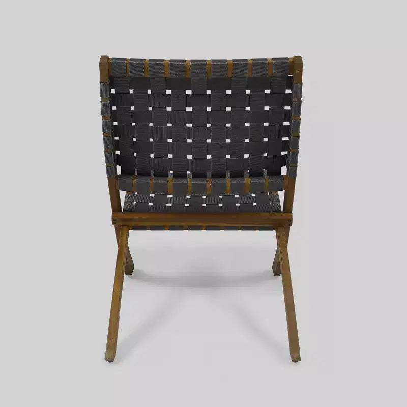 Ensemble de conversation pliable Huntsville 3 pièces en bois d'acacia – Patine marron/Gris – Christopher Knight Home