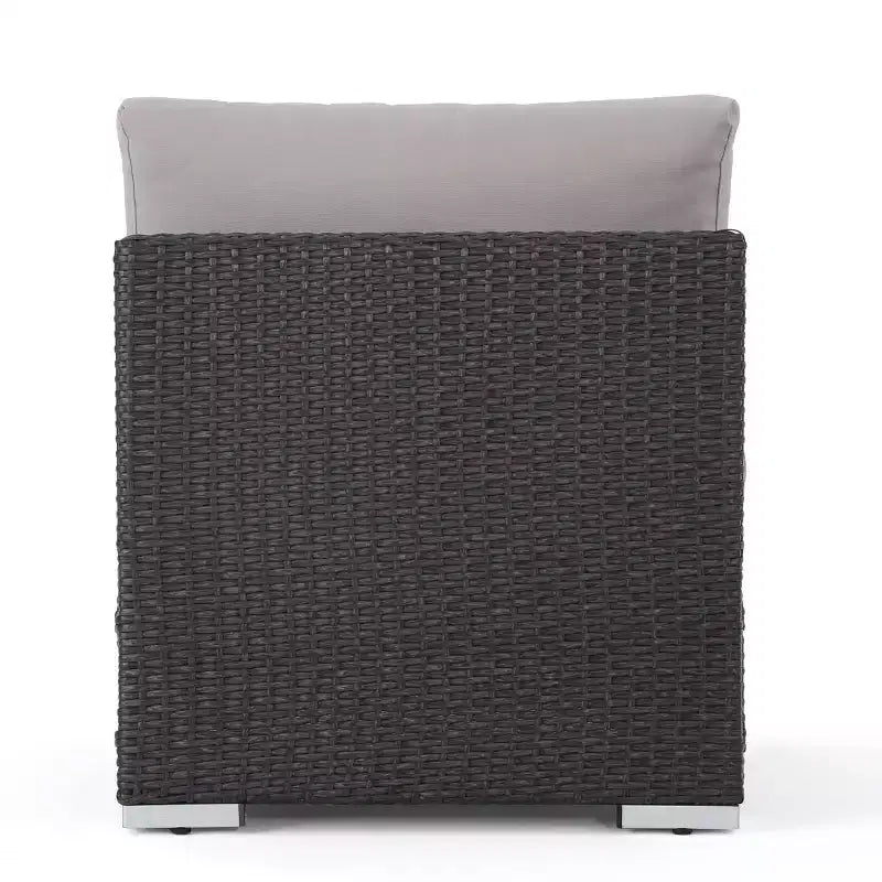 Christopher Knight Home Ensemble de 5 meubles de jardin modulaires d'extérieur en osier Santa Rosa gris/gris clair