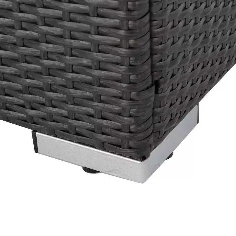 Christopher Knight Home Ensemble de 5 meubles de jardin modulaires d'extérieur en osier Santa Rosa gris/gris clair