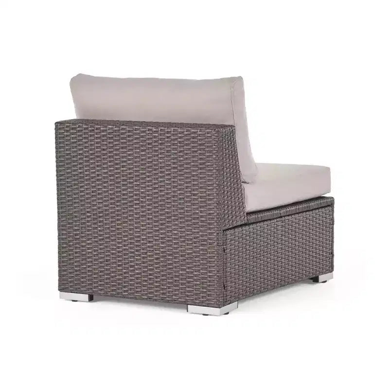 Christopher Knight Home Ensemble de 5 meubles de jardin modulaires d'extérieur en osier Santa Rosa gris/gris clair