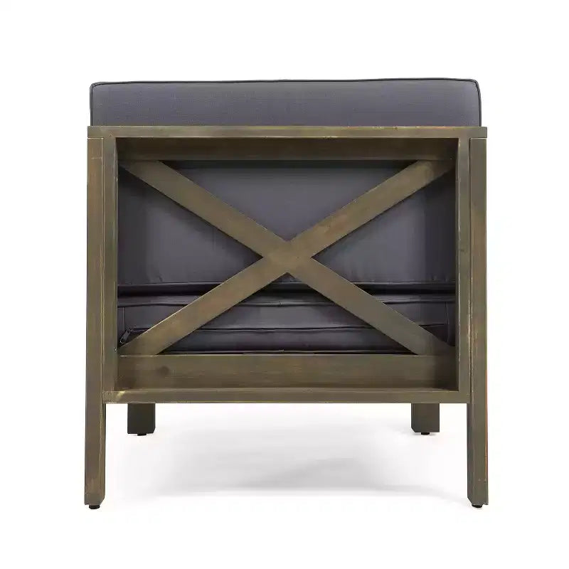 Christopher Knight Home Brava Ensemble de conversation 3 pièces d'extérieur en bois d'acacia, finition grise
