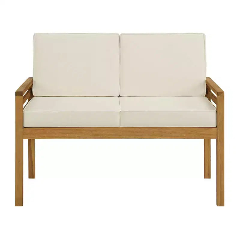 Alaterre Furniture Okemo, ensemble de 2 pièces : canapé de terrasse extérieur résistant aux intempéries avec coussins et table basse