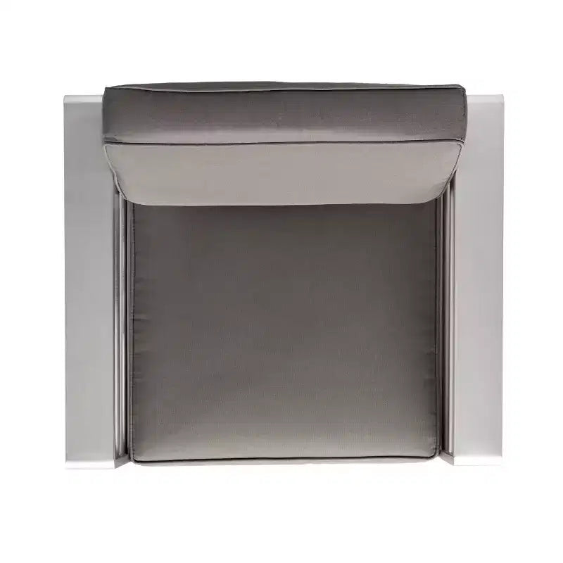 Christopher Knight Home Cape Coral Ensemble de 4 fauteuils de club et poufs d'extérieur en aluminium avec coussins, kaki/argent
