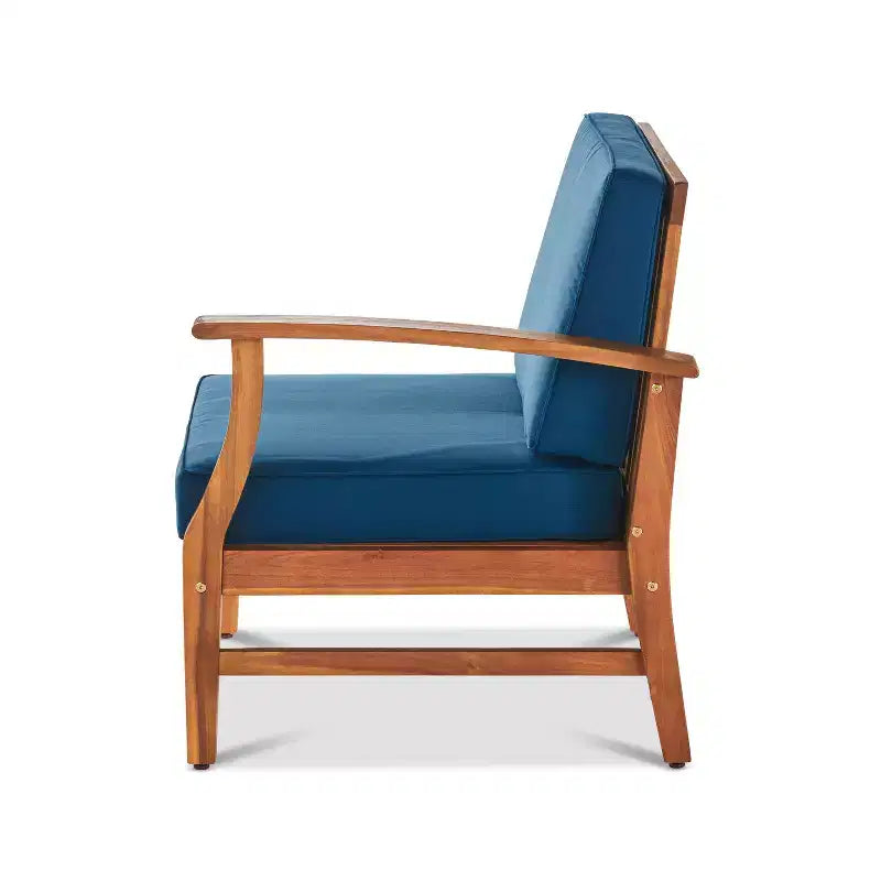 Christopher Knight Home Perla Ensemble de conversation de canapé sectionnel 5 places en bois d'acacia d'extérieur avec coussins résistants à l'eau