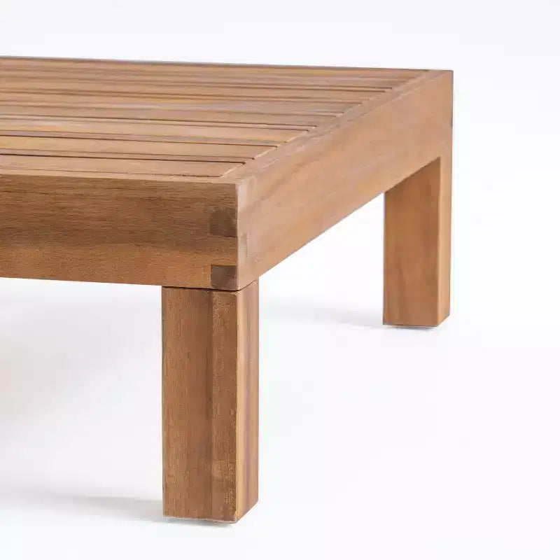 Christopher Knight Home Brava Canapé d'angle d'extérieur 8 places en bois d'acacia avec coussins