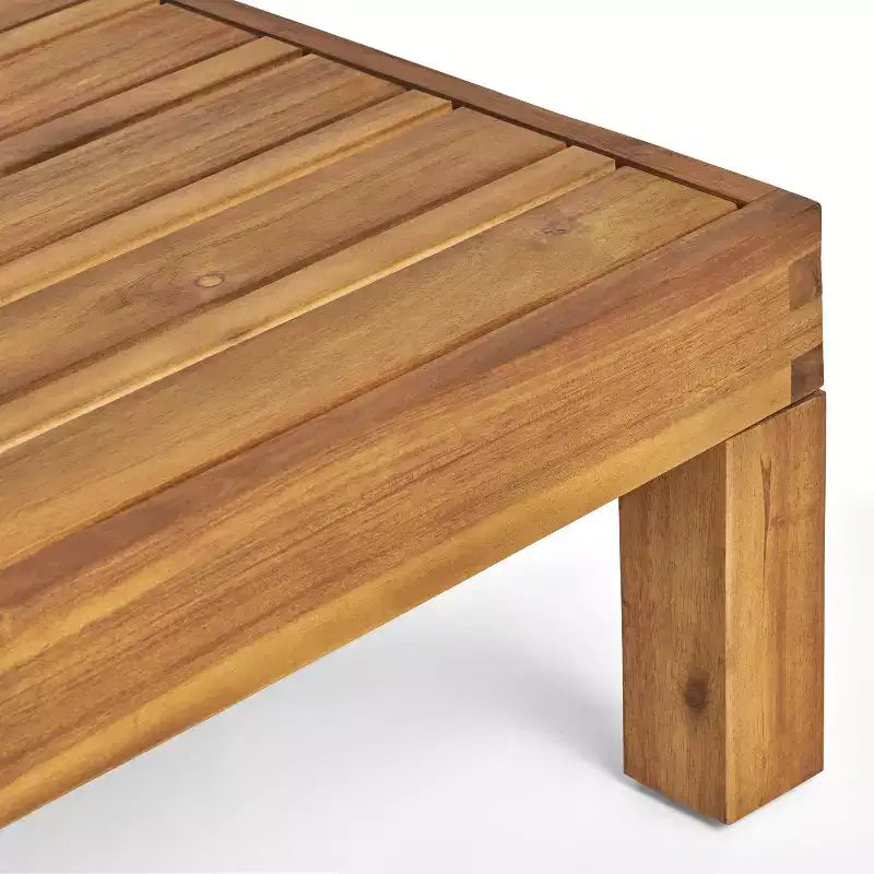 Christopher Knight Home Brava Canapé d'angle d'extérieur 8 places en bois d'acacia avec coussins