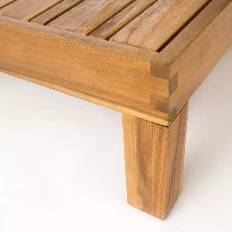 Christopher Knight Home Brava Canapé d'angle d'extérieur 8 places en bois d'acacia avec coussins