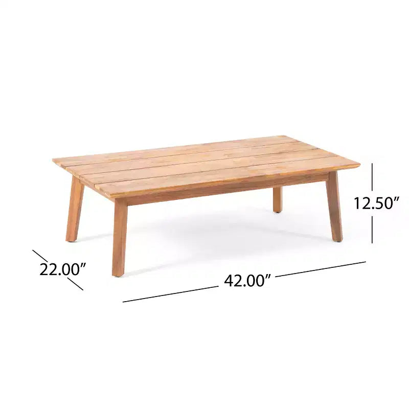 Ensemble de conversation d'extérieur Christopher Knight Home Brooklyn en bois d'acacia 4 pièces avec coussins