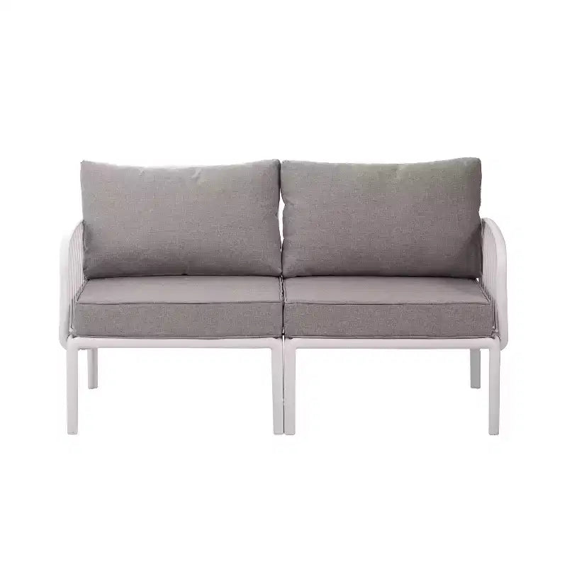 Christopher Knight Home Leah Ensembles de conversation d'extérieur 4 places en plastique et verre avec coussins
