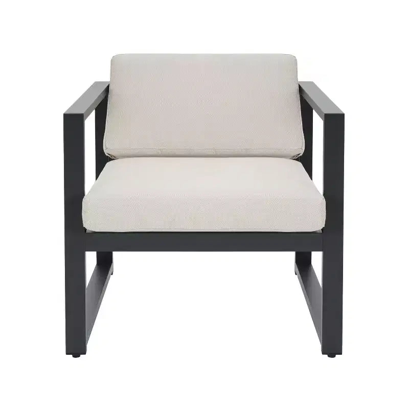 Christopher Knight Home Thorne Ensemble de conversation moderne en aluminium à 4 places pour l'extérieur