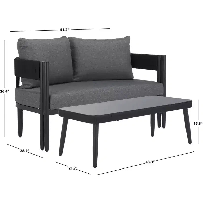 Ensemble de patio table et banc Viola - Intérieur/Extérieur - PAT7751 - Safavieh