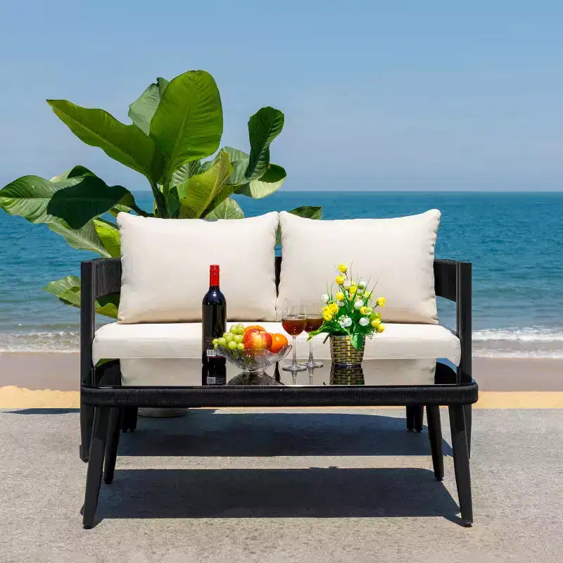 Ensemble de patio table et banc Viola - Intérieur/Extérieur - PAT7751 - Safavieh