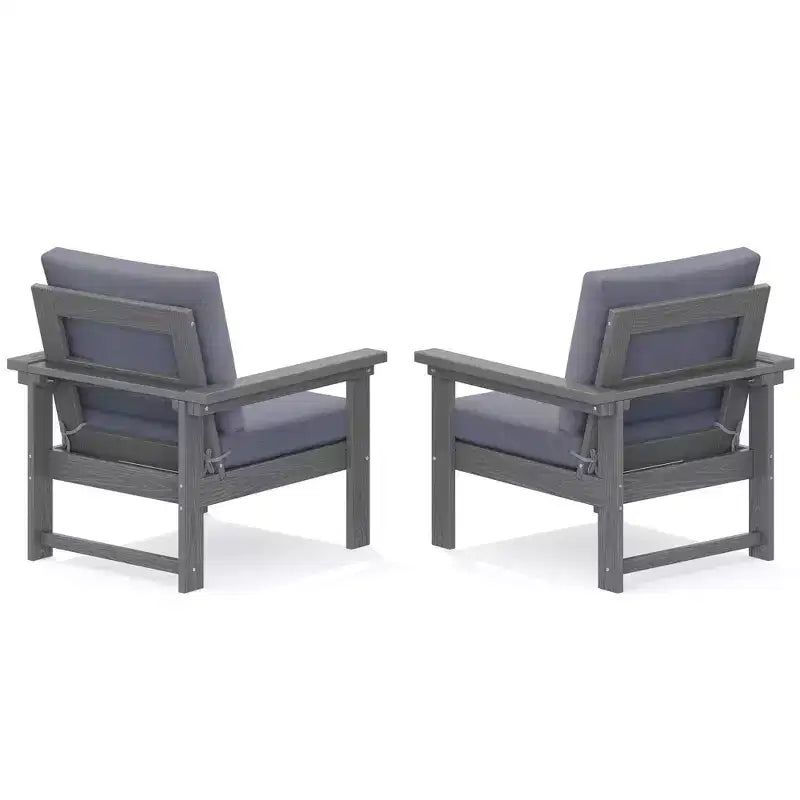 Hyleory Ensemble de mobilier d'extérieur de luxe avec coussins – Conception robuste en PEHD pour un confort optimal