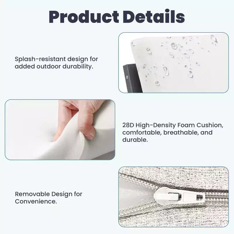 Hyleory Ensemble de mobilier d'extérieur de luxe avec coussins – Conception robuste en PEHD pour un confort optimal