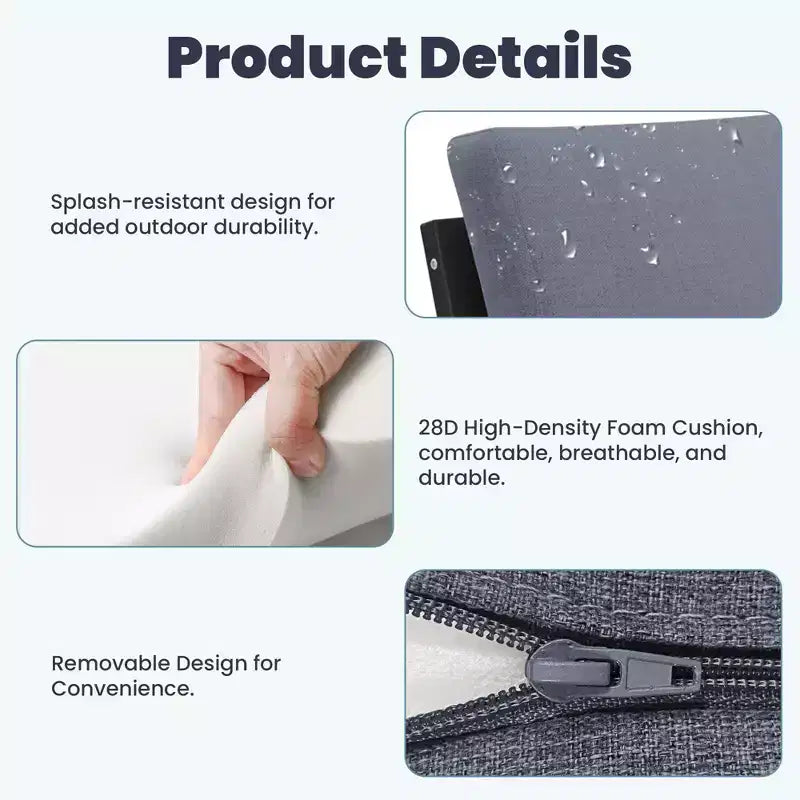 Hyleory Ensemble de mobilier d'extérieur de luxe avec coussins – Conception robuste en PEHD pour un confort optimal