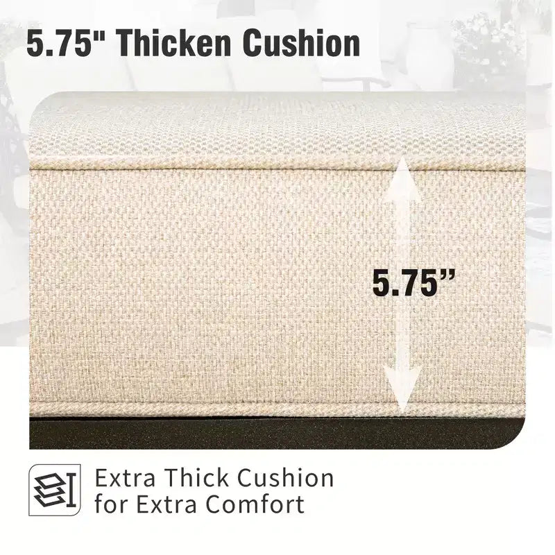 Captiva Designs Ensemble de conversation d'extérieur 4 pièces extra large en métal avec fauteuils pour jardin, piscine, arrière-cour