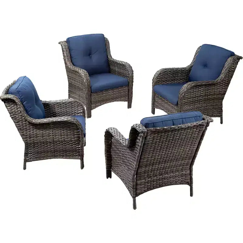 Ensemble de 4 fauteuils UPTIOT avec coussins