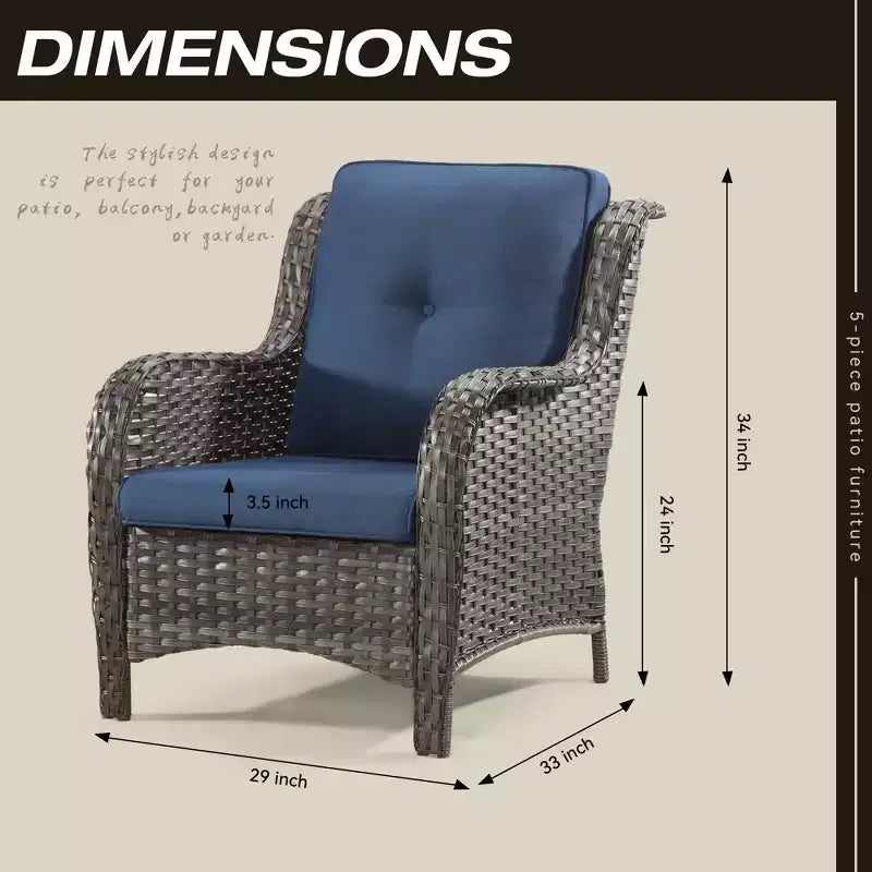 Ensemble de 4 fauteuils UPTIOT avec coussins