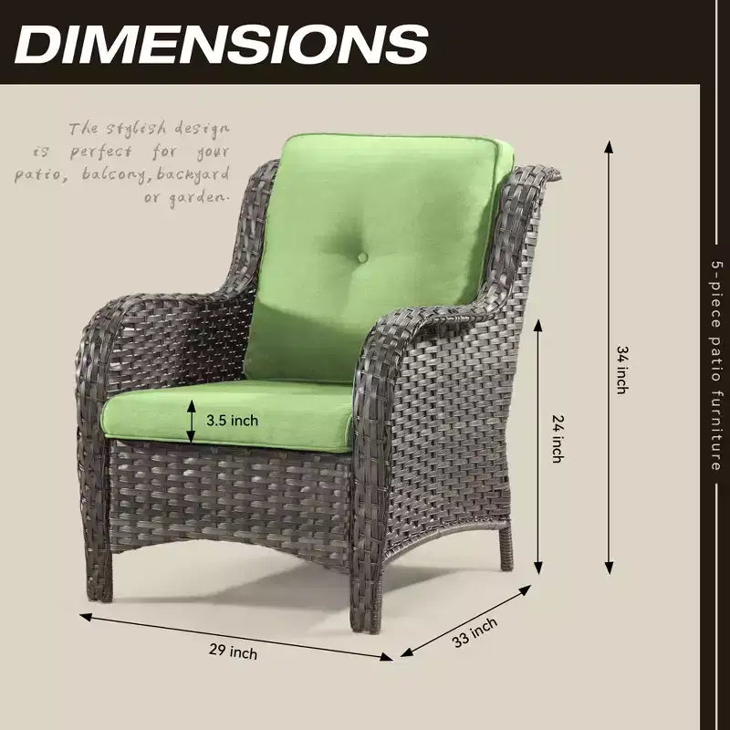 Ensemble de 4 fauteuils UPTIOT avec coussins