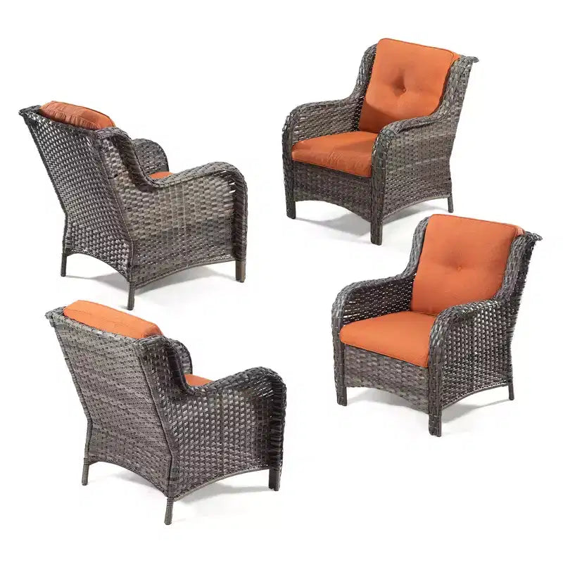 Ensemble de 4 fauteuils UPTIOT avec coussins