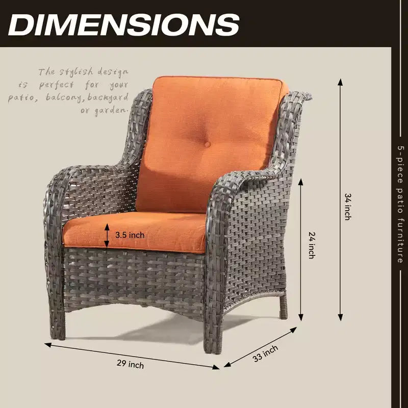 Ensemble de 4 fauteuils UPTIOT avec coussins