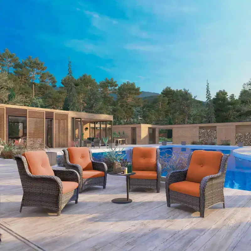 Ensemble de 4 fauteuils UPTIOT avec coussins