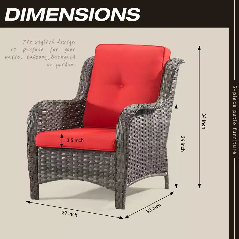 Ensemble de 4 fauteuils UPTIOT avec coussins