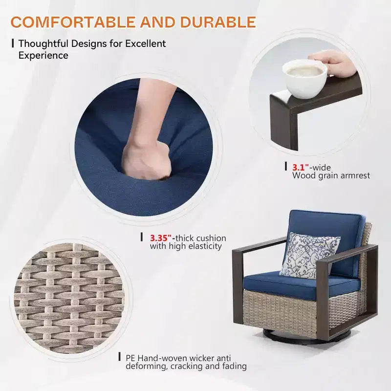 UPTIOT 2 - Salon de jardin 2 places avec coussins