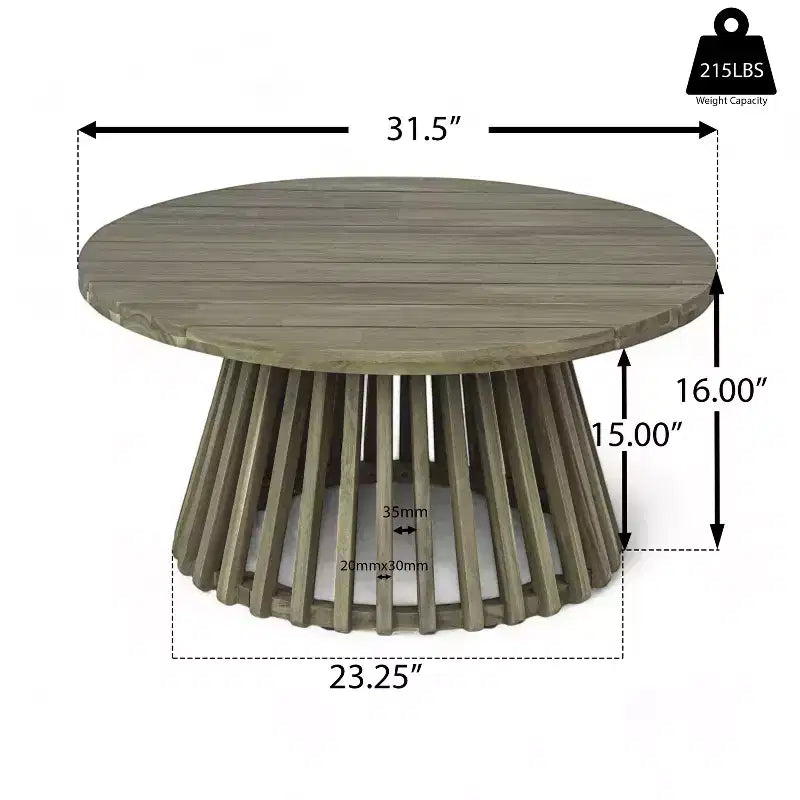 Christopher Knight Home Panfilo Lit de repos 3 places rembourré en bois d'acacia avec table basse