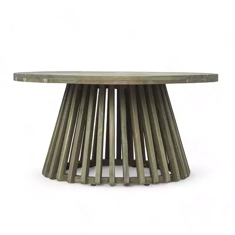 Christopher Knight Home Panfilo Lit de repos 3 places rembourré en bois d'acacia avec table basse