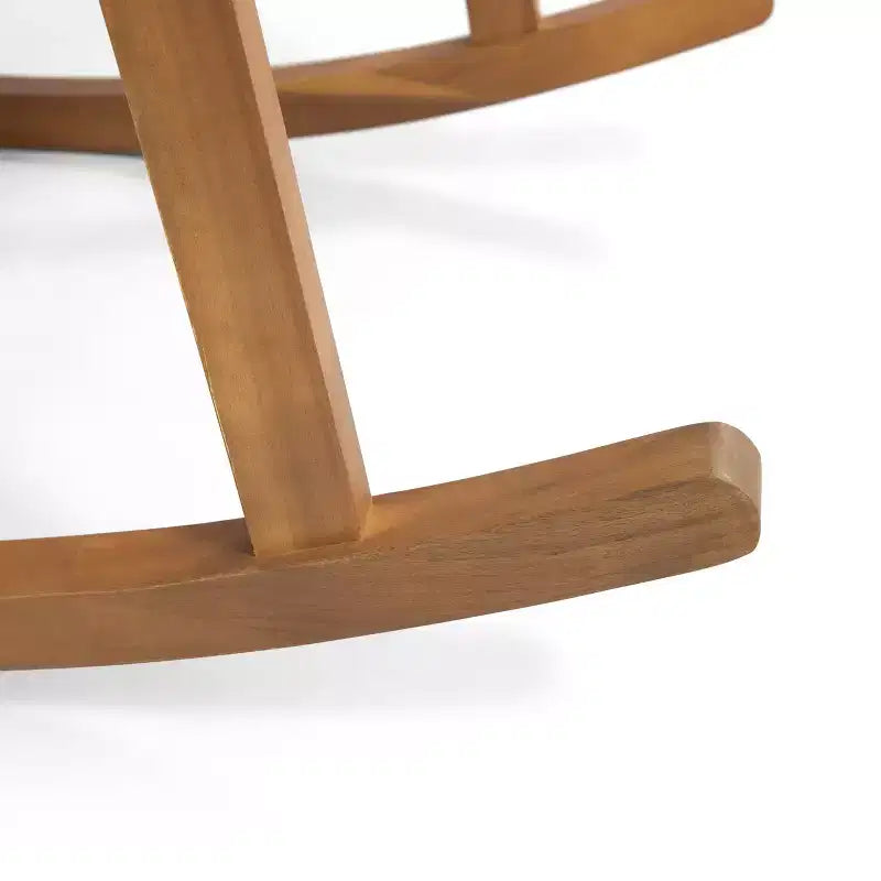 Christopher Knight Home Alabelle Ensemble de conversation 3 pièces avec rocking-chair et coussins en bois d'acacia, marron/crème