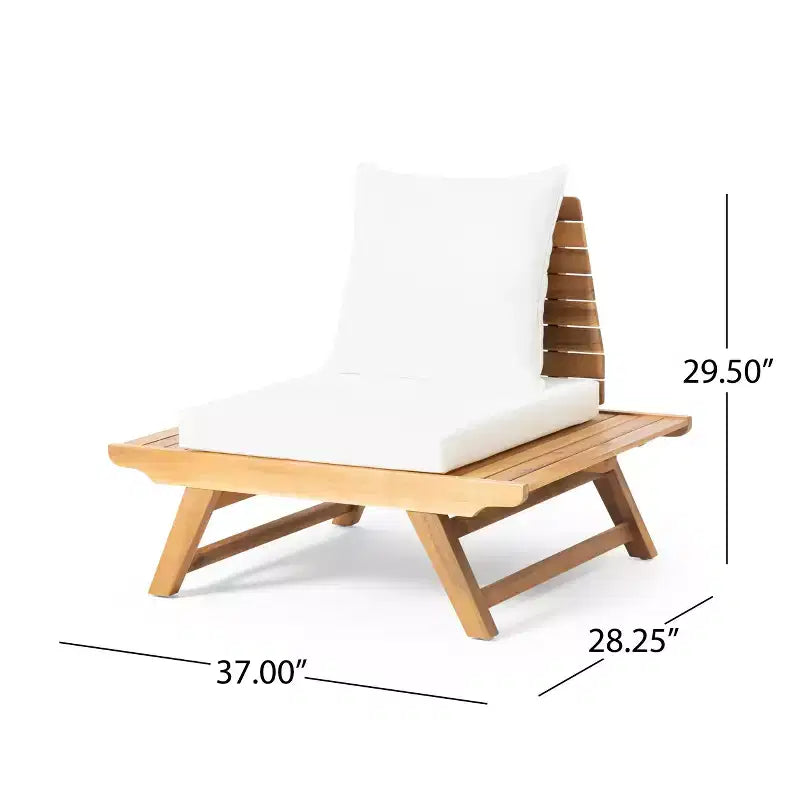 Christopher Knight Home Sedona Ensemble de conversation d'extérieur 6 places en bois d'acacia avec coussins et table d'appoint