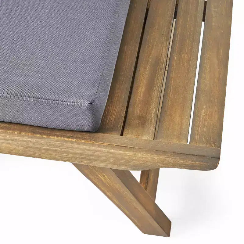 Ensemble de conversation d'extérieur 6 places Christopher Knight Home Sedona en bois d'acacia avec coussins