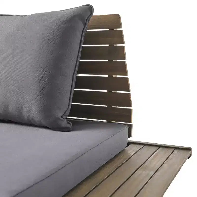 Ensemble de conversation d'extérieur 6 places Christopher Knight Home Sedona en bois d'acacia avec coussins