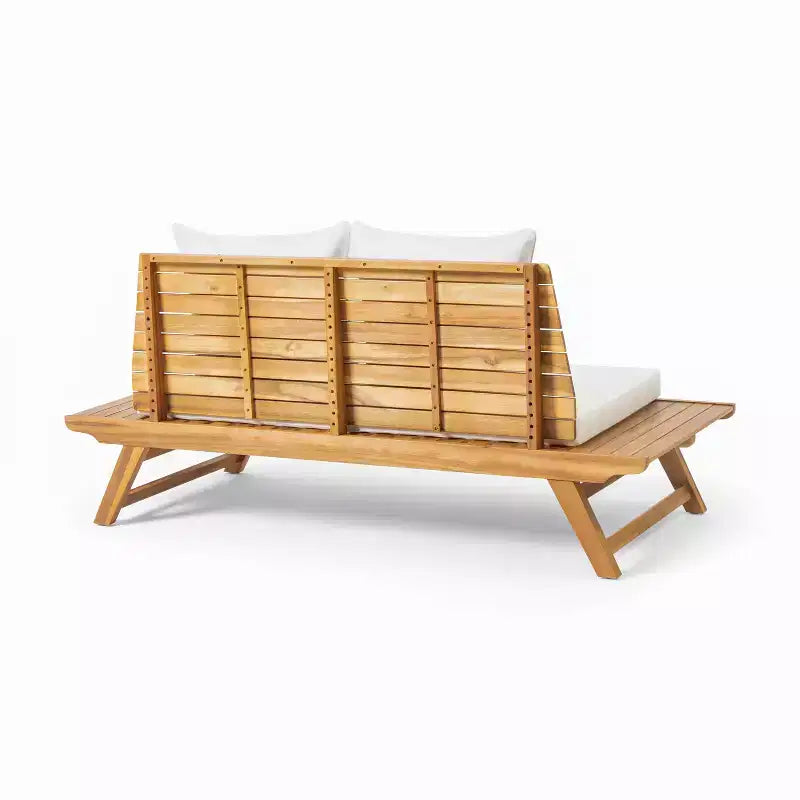 Ensemble de conversation d'extérieur 6 places Christopher Knight Home Sedona en bois d'acacia avec coussins