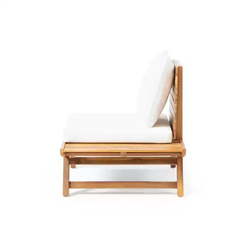 Ensemble de conversation d'extérieur 6 places Christopher Knight Home Sedona en bois d'acacia avec coussins