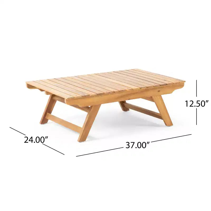 Ensemble de conversation d'extérieur 6 places Christopher Knight Home Sedona en bois d'acacia avec coussins