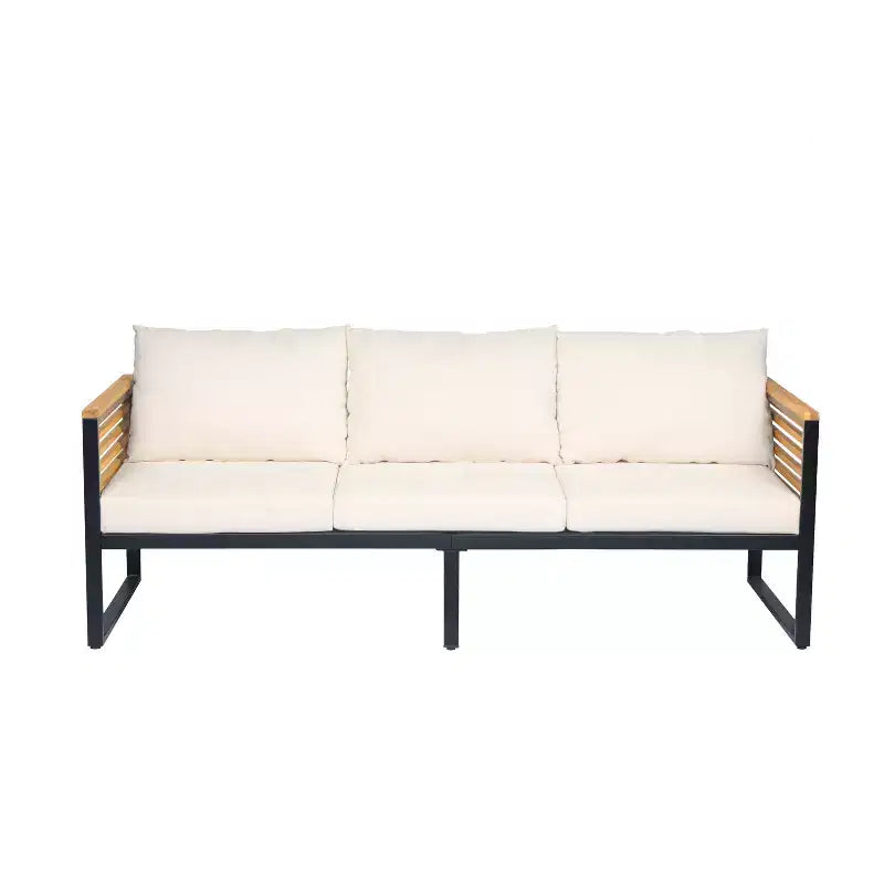 Christopher Knight Home Faye Ensemble de 5 pièces de mobilier de patio en acacia et métal avec rembourrage et lattes