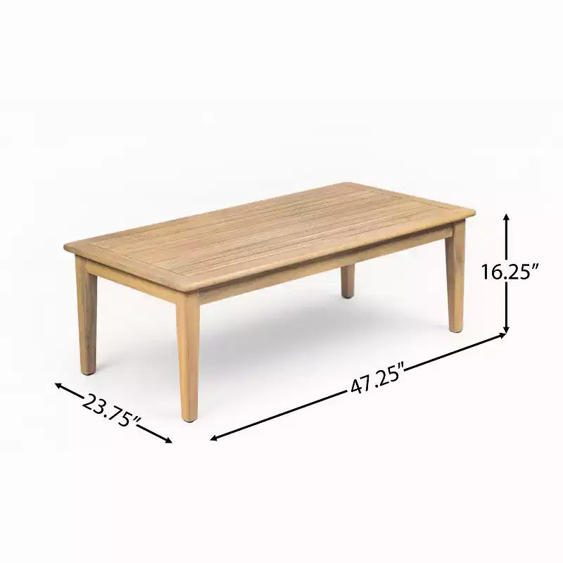 Christopher Knight Home Vanda Ensemble de 4 fauteuils de jardin en bois d'acacia à lattes avec coussins