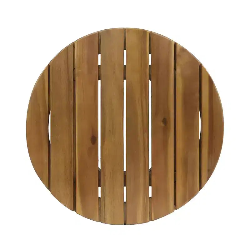 GDFStudio Lorie Ensemble de conversation 3 pièces en bois d'acacia avec coussins résistants à l'eau, teck/blanc