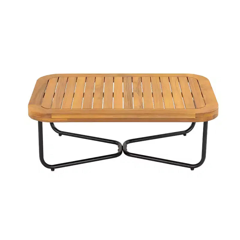 Christopher Knight Home Ofra Ensemble de chaises de jardin tressées en corde, acacia et fer, avec 7 coussins résistants à l'eau