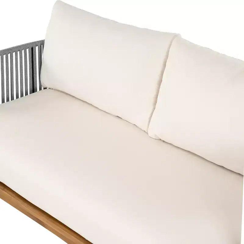 Christopher Knight Home Galen, ensemble de 6 meubles d'extérieur tissés en corde avec structure en acacia et fer, et assise rembourrée