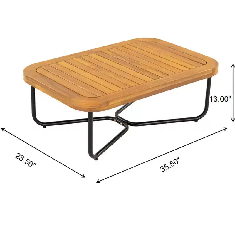 Christopher Knight Home Galen, ensemble de 6 meubles d'extérieur tissés en corde avec structure en acacia et fer, et assise rembourrée