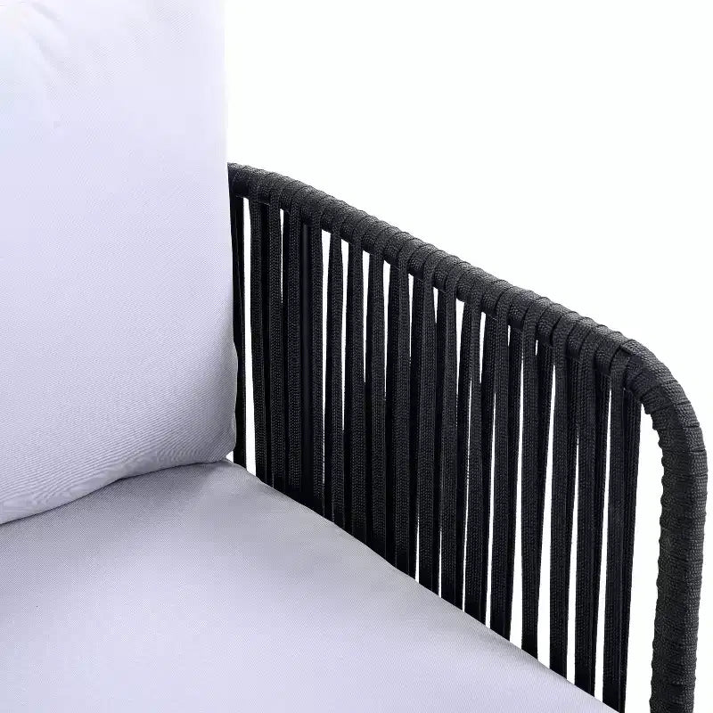Christopher Knight Home Galen, ensemble de 6 meubles d'extérieur tissés en corde avec structure en acacia et fer, et assise rembourrée