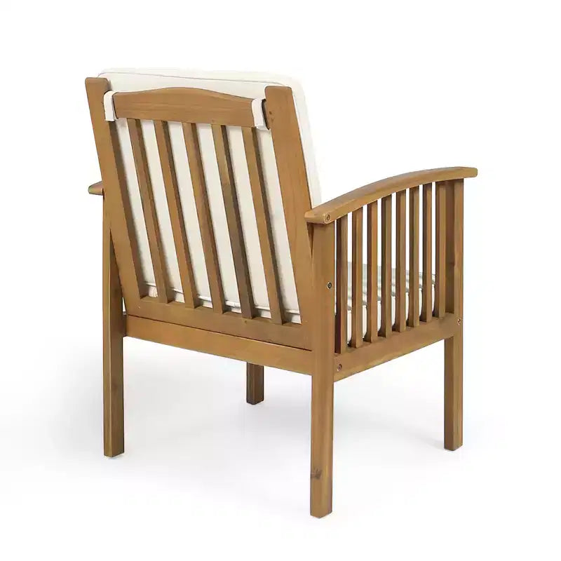 Christopher Knight Home Carolina Ensemble de conversation 5 pièces en bois d'acacia d'extérieur avec coussins