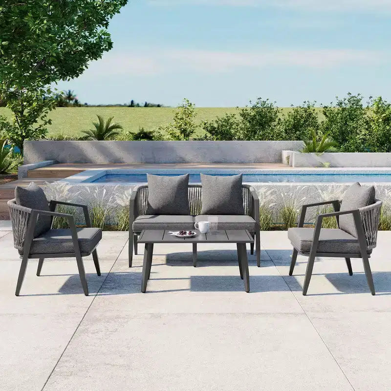 Ensemble de sièges d'extérieur Whisen, durables et confortables, adaptés aux patios, pelouses et bords de piscine