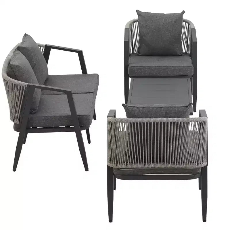 Ensemble de sièges d'extérieur Whisen, durables et confortables, adaptés aux patios, pelouses et bords de piscine