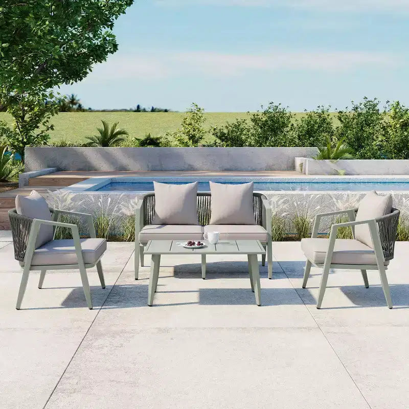 Ensemble de sièges d'extérieur Whisen, durables et confortables, adaptés aux patios, pelouses et bords de piscine